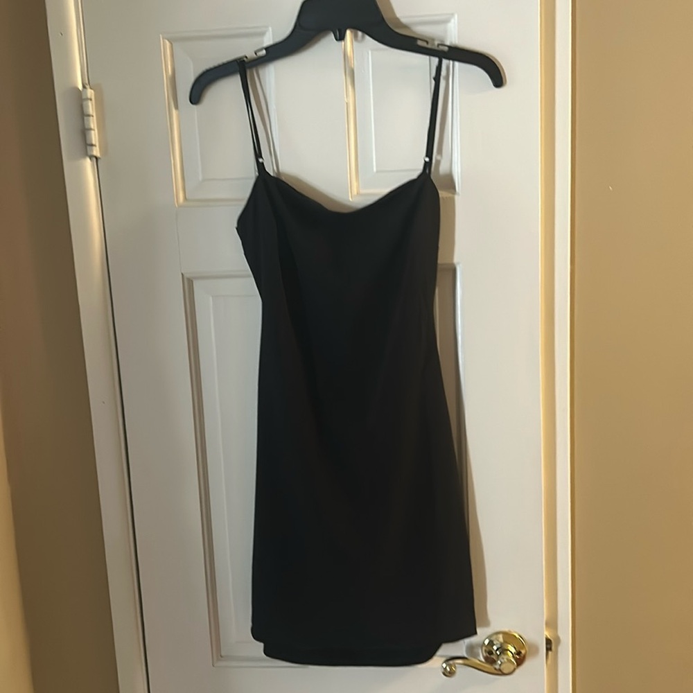 Black Body Con dress with tie in back